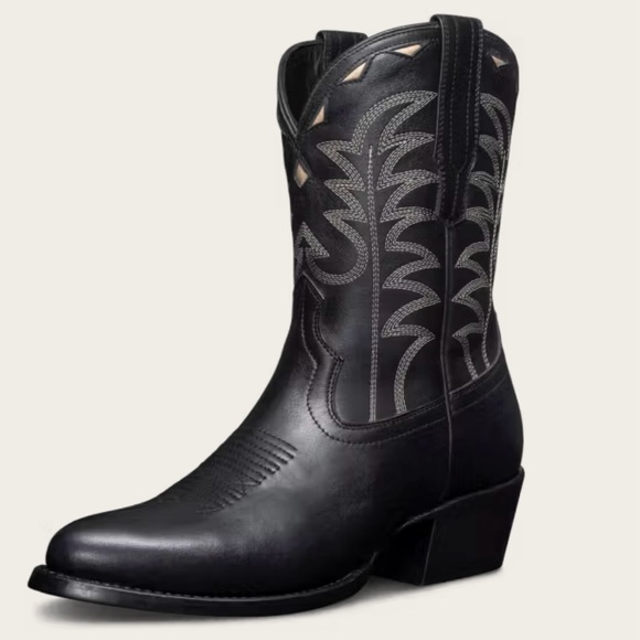 Tecovas Jolene midnight cowhide black leather cowboy boots 8 - Picture 2 of 10